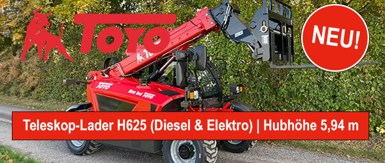 Neuer H625 Telehandler mit max. Hubhöhe von 5,94 m